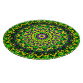 Trippy Groovy Retro Hippie Colorful Mandala Art Schneidebrett (Ecke)