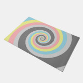 Trippy Groovy Spiral Abstrakt Demiflux Pride Flag Fußmatte (Schrägansicht)