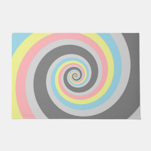Trippy Groovy Spiral Abstrakt Demiflux Pride Flag Fußmatte (Vorderseite)