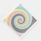 Trippy Groovy Spiral Abstrakt Demiflux Pride Flag Serviette (Ecke)
