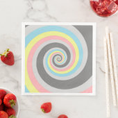 Trippy Groovy Spiral Abstrakt Demiflux Pride Flag Serviette (Beispiel)