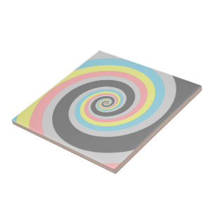 Trippy Groovy Spiral Abstraktes Demiflux-Stolz-Fla Fliese