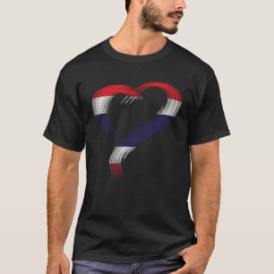 Trippy heart I Liebe Thailand Thai Fahne Edm Rave T-Shirt