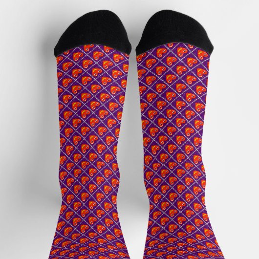 Trippy Heart Socken (Oben)