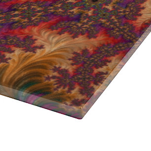 Trippy Helle Strahlende Verzweigte Abstrakte Frakt Schneidebrett