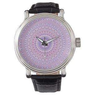 Trippy Hippie Boho Groovy Bohemian Kaleidoskop Armbanduhr