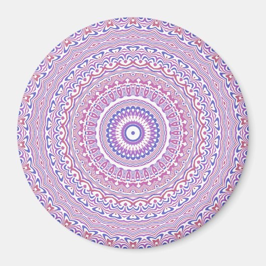 Trippy Hippie Boho Groovy Bohemisch Kaleidoscope Magnet (Vorne)