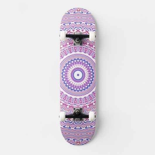 Trippy Hippie Boho Groovy Bohemisch Kaleidoscope Skateboard (Vorderseite)