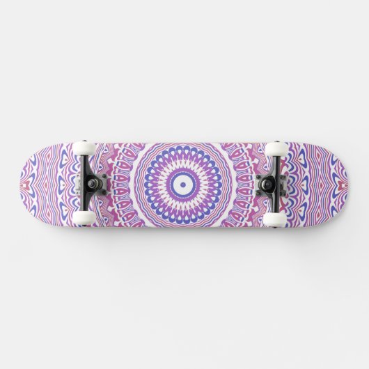 Trippy Hippie Boho Groovy Bohemisch Kaleidoscope Skateboard (Horizontal)