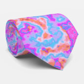 Trippy Hippie Bold farbenfrohe Neon Acid Trip marm Krawatte (Gerollt)