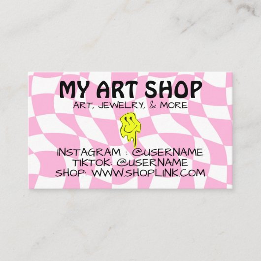 Trippy Hippie Business Card Visitenkarte (Vorderseite)