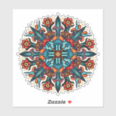 Trippy hippie psychedelic groovy mushroom komisch aufkleber (Blatt)