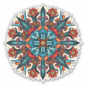 Trippy hippie psychedelic groovy mushroom komisch aufkleber (Vorderseite)