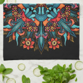 Trippy hippie psychedelic groovy mushroom komisch geschirrtuch (Gefaltet)