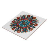 Trippy hippie psychedelic groovy mushroom mandala fliese (Seite)