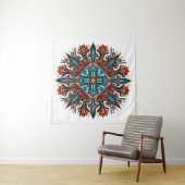 Trippy hippie psychedelic groovy mushroom mandala wandteppich (Beispiel)