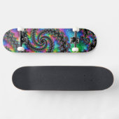 Trippy Hippie Psychedelic Rainbow Spiral Fraktal Skateboard (Horizontal)