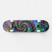 Trippy Hippie Psychedelic Rainbow Spiral Fraktal Skateboard (Horizontal)