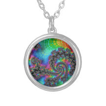 Trippy Hippie Psychedelic Rainbow Spiral Fraktal