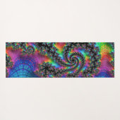 Trippy Hippie Psychedelic Rainbow Spiral Fraktal Yogamatte (Rückseite (Horizontal))