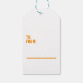 Trippy Hippie Psychedelic Retro Floral Design Geschenkanhänger (Rückseite)