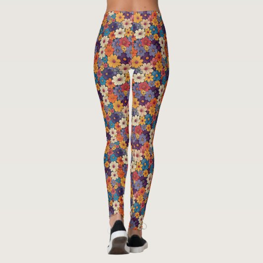Trippy Hippy-Blume-Power Leggings (Rückseite)