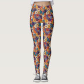 Trippy Hippy-Blume-Power Leggings (Vorderseite)