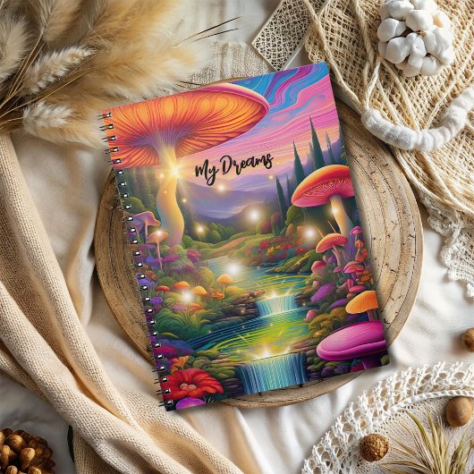 Trippy Hippy Fantasy Spiral Foto Notebook Notizblock