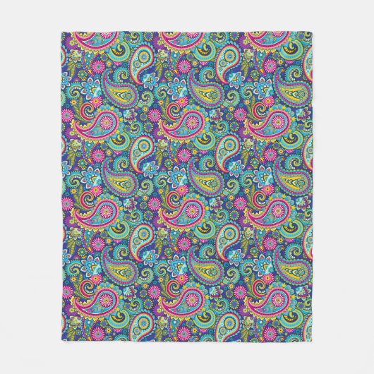 Trippy Hippy Paisley Fleece Blanket (Vorderseite)