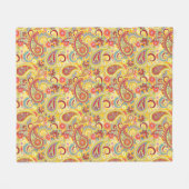 Trippy Hippy Paisley Fleecedecke (Vorderseite (Horizontal))