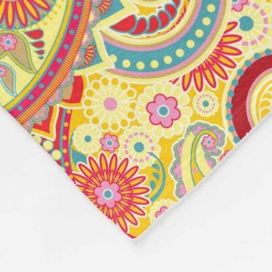 Trippy Hippy Paisley Fleecedecke (Ecke)