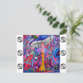 Trippy-Hippy-Pilz-Postkarte Postkarte (Stehend Vorderseite)