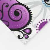 Trippy Hippy Retro Butterfly Fleecedecke (Ecke)