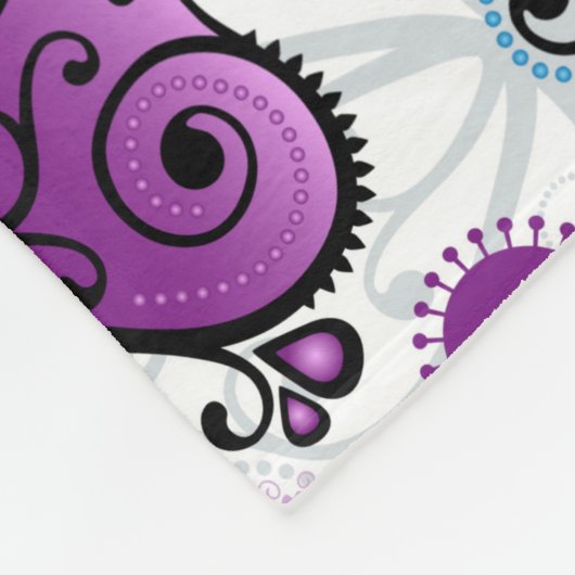 Trippy Hippy Retro Butterfly Fleecedecke (Ecke)