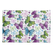 Trippy Hippy Retro Butterfly Kissenbezug (Rückseite)