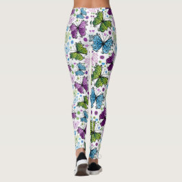 Trippy Hippy Retro Butterfly Leggings