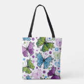 Trippy Hippy Retro Butterfly Tasche (Rückseite)