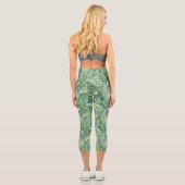 Trippy Hippy Retro Paisley Capri Leggings (Rückseite)