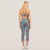 Trippy Hippy Retro Paisley Capri Leggings (Rückseite)