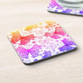 Trippy Hippy Retro Paisley Getränkeuntersetzer (Linke Seite)