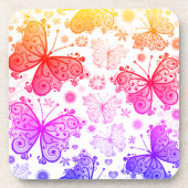 Trippy Hippy Retro Paisley Getränkeuntersetzer (Vorderseite)