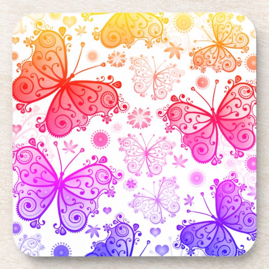 Trippy Hippy Retro Paisley Getränkeuntersetzer (Vorderseite)