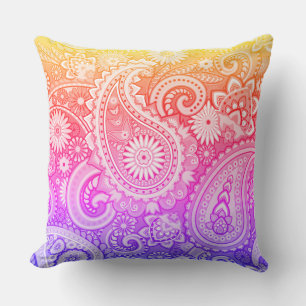 Trippy Hippy Retro Paisley Kissen
