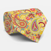 Trippy Hippy Retro Paisley Krawatte (Gerollt)