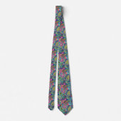 Trippy Hippy Retro Paisley Krawatte (Rückseite)