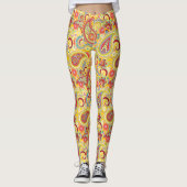 Trippy Hippy Retro Paisley Leggings (Vorderseite)