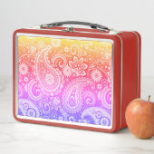 Trippy Hippy Retro Paisley Metal Lunch Box (Beispiel)