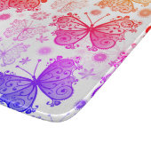 Trippy Hippy Retro Paisley Schneidebrett (Ecke)