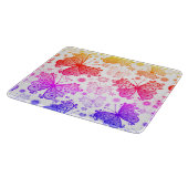 Trippy Hippy Retro Paisley Schneidebrett (Ecke)