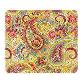 Trippy Hippy Retro Paisley Schneidebrett (Vorderseite)